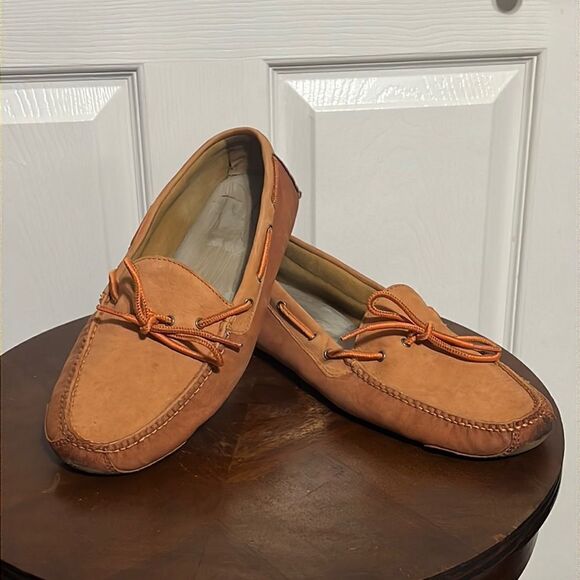 🔥🔥 COLE HAAN Peach Slip On Loafers in Fair/Good Condition - Men Sz 12 - Picture 1 of 8